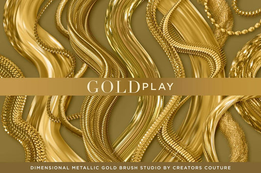 How to Create 3d Metallic Gold Brush Strokes in Photoshop: Introducing GoldPlay Brush Studio