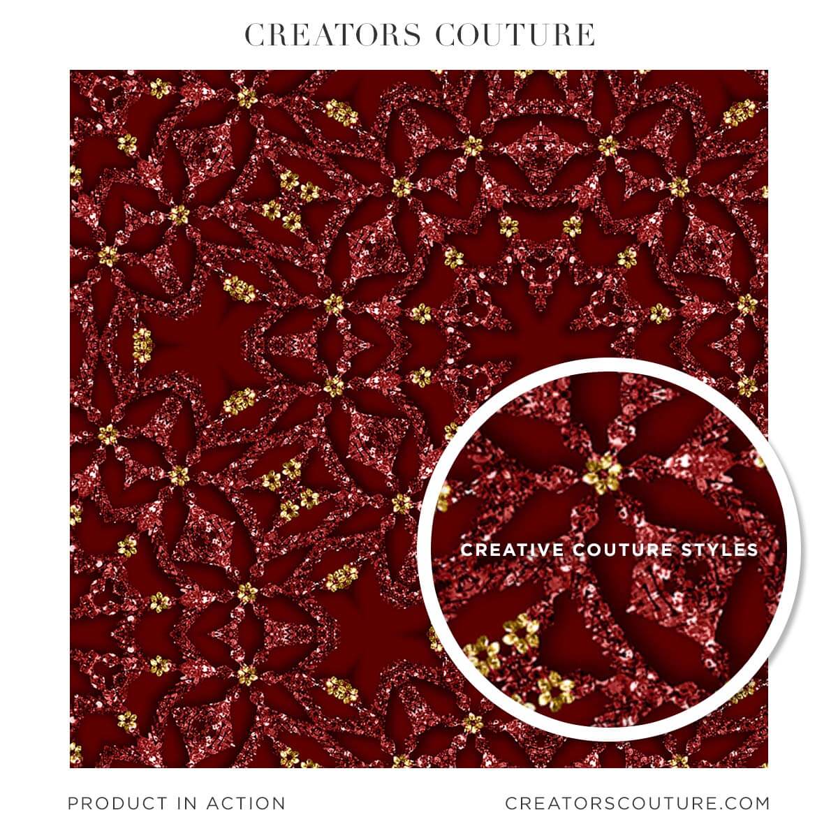 Background pattern design with glitter accent created in Photoshop