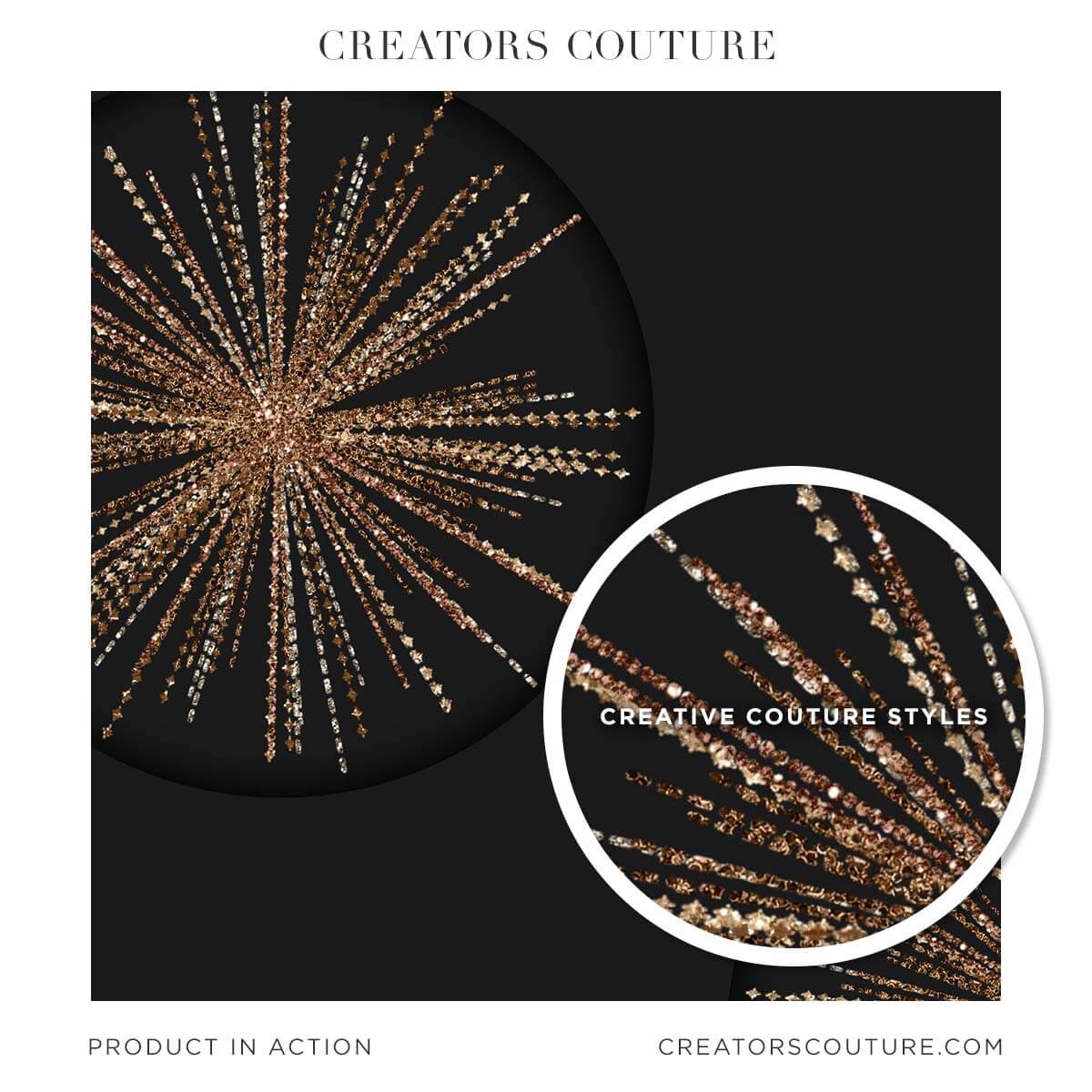 decorative radial sparkly motif