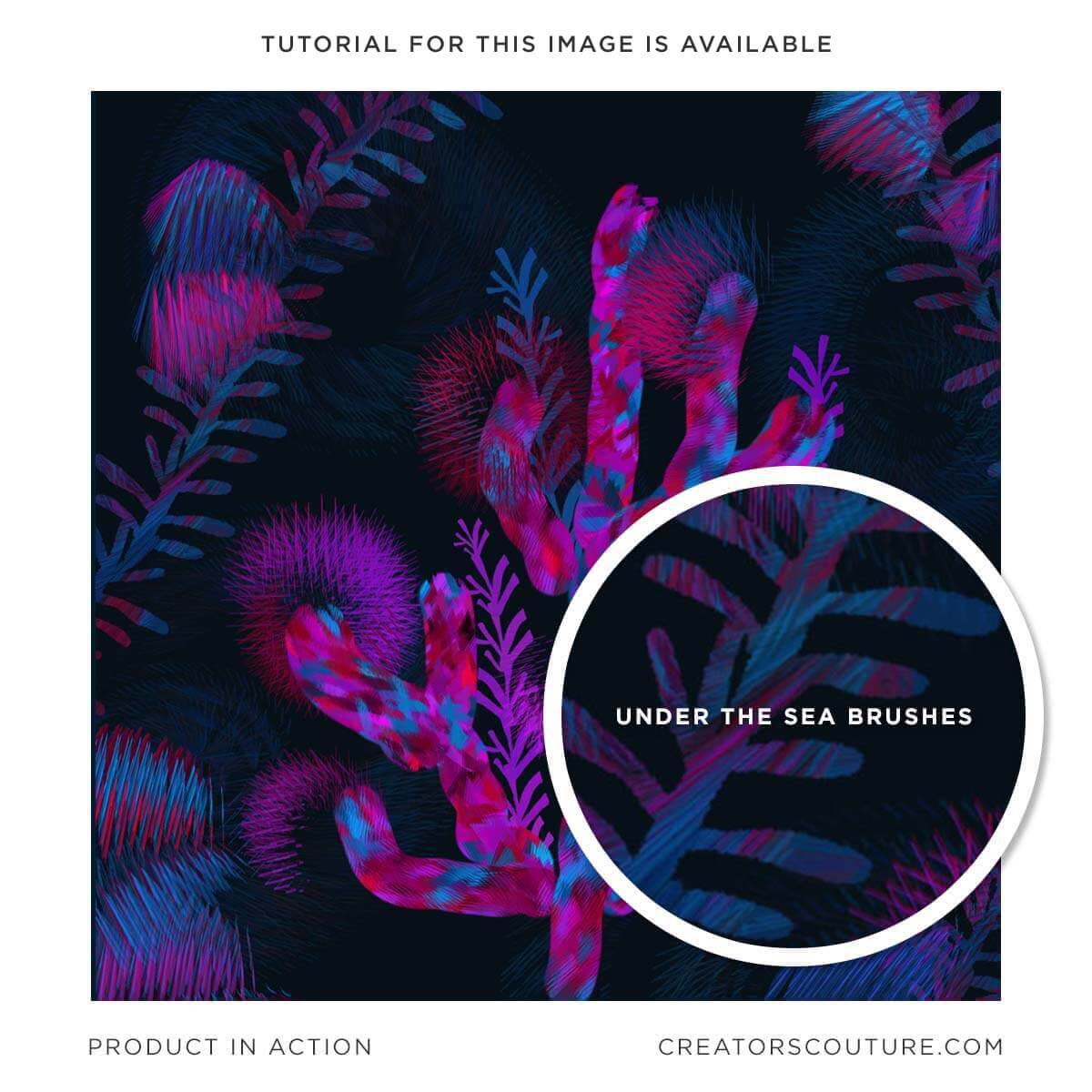 Seaweed & Coral Dreamy Hand Illustrated brushes for Photoshop