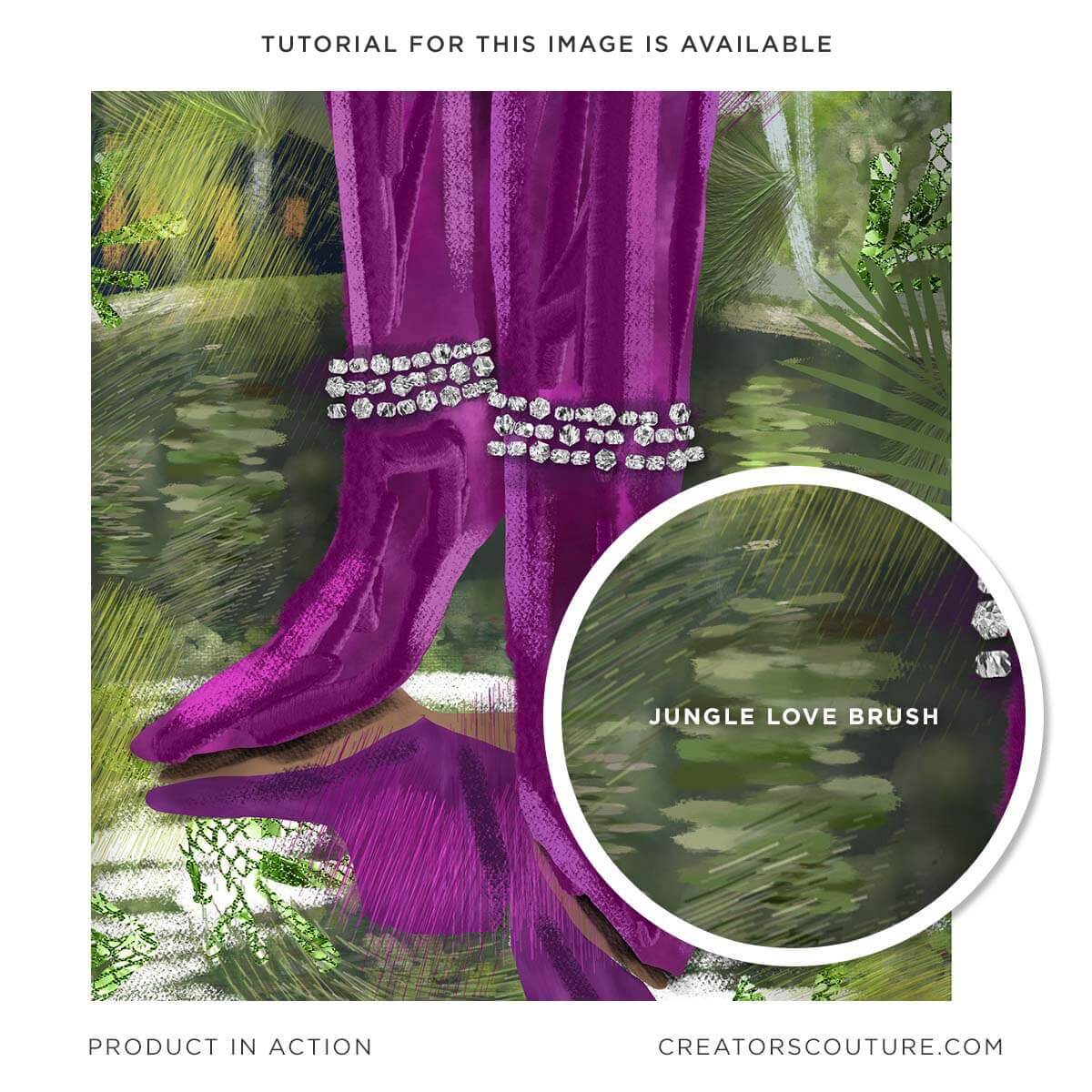 multicolor photoshop watercolor brush, fashion illustration