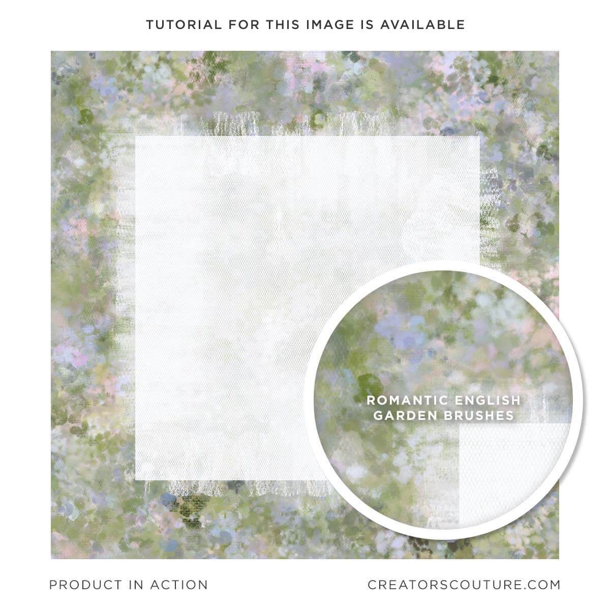 mutlicolor flower photoshop brushes, feminine frame design