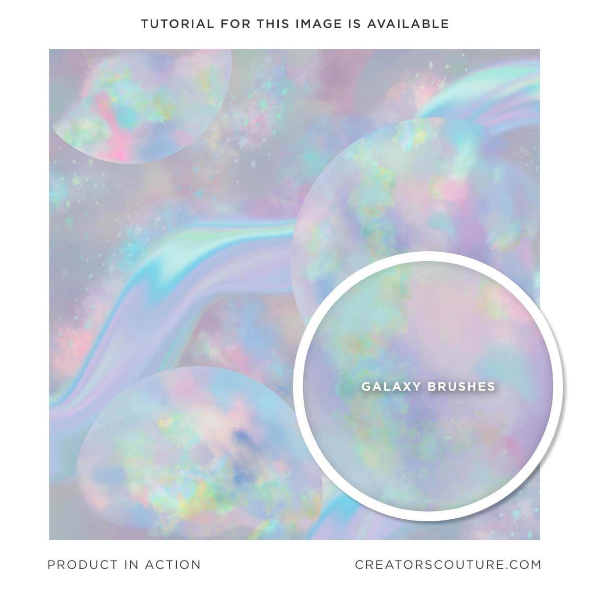 galaxy and space multicolor photoshop brushes, opal moon illustration art
