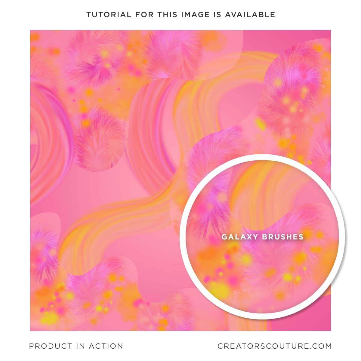 galaxy and space multicolor photoshop brushes, abstract pink yellow art