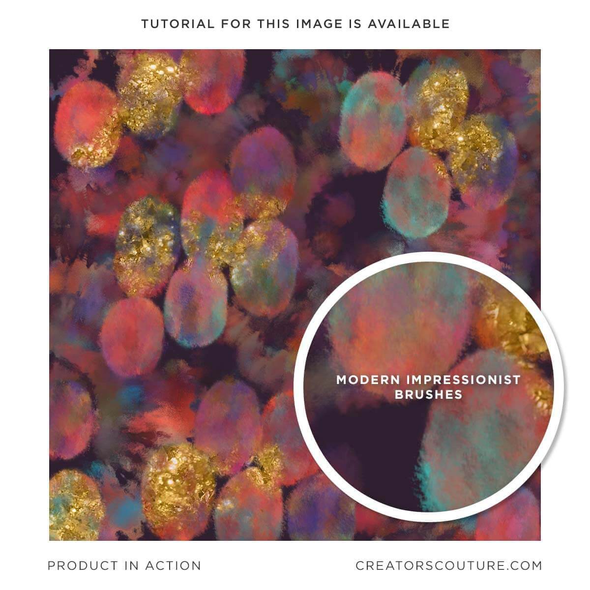 Abstract, multicolor, digital background, close-up of multi color, impressionist Photoshop brushes