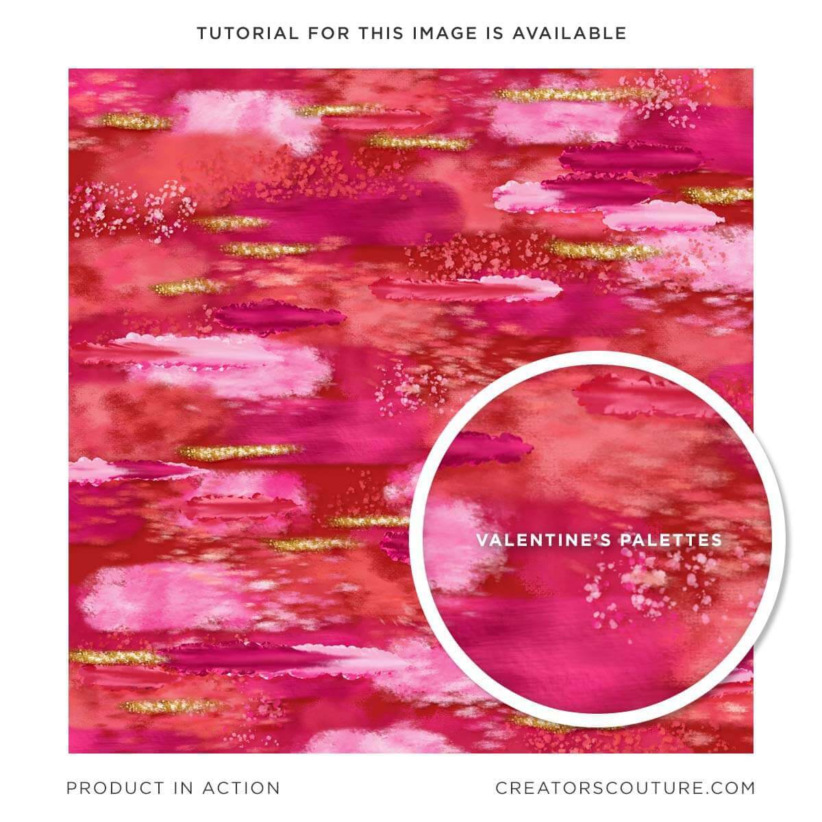 valentine's day photoshop brushes and color palettes, abstract artwork