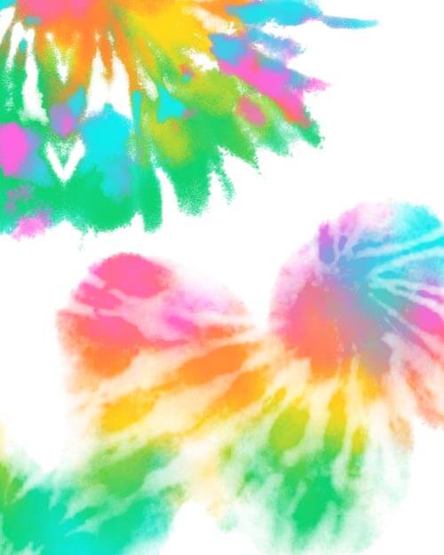 preview of multicolor rainbow tie dye photoshop brush
