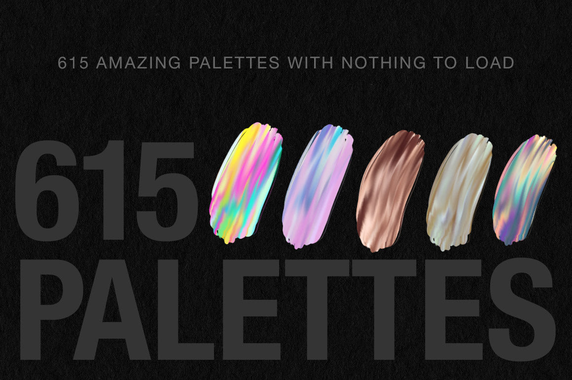 Wet Paint Photoshop Color-Blending Mixer Brushes, 615 color palettes