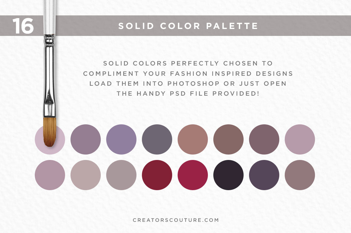 Color Couture "Tribal Glamour" | Fashion Inspired Photoshop Brush Color Palettes - Creators Couture