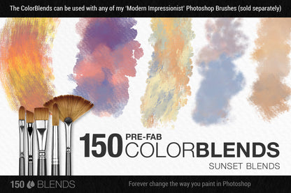 Colors of the Côte d'Azur Impressionist Photoshop Brush Color Palettes, sunset blends