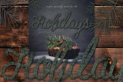Luxe Christmas & Holiday Greenery Alphabets: holiday blog graphics