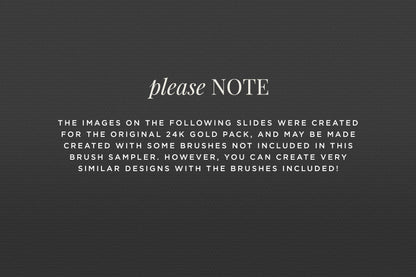 24K Gold Photoshop Brush Magic: SAMPLER Pack - Creators Couture