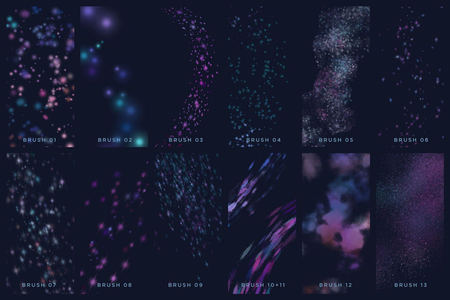 galaxy, starry cosmic brush chart 2