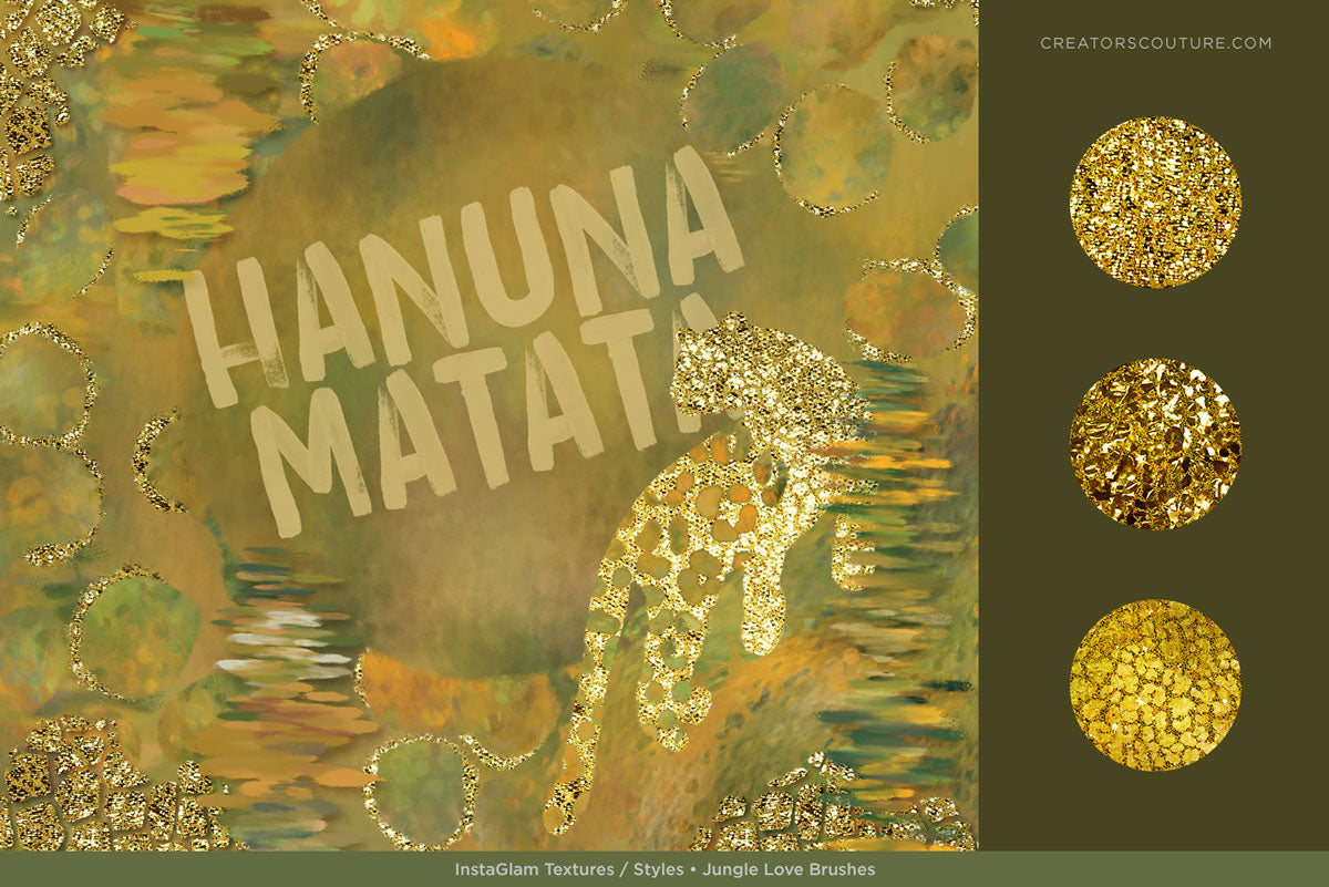 InstaGLAM: Gold Foil & Metallic Gold Styles & Textures for Photoshop