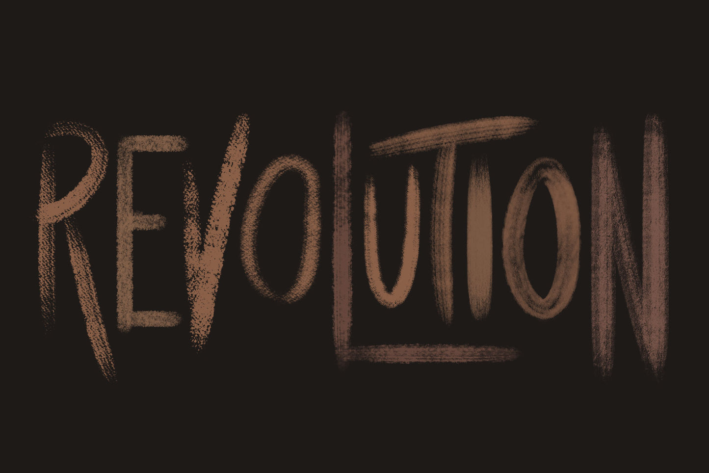 Brushwerk Your New Essential Fashion-Inspired Photoshop Brushes, 'revolution' textured brush lettering