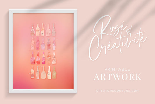 FREE Rosé Wine Inspired Printable Artwork - Instant Download