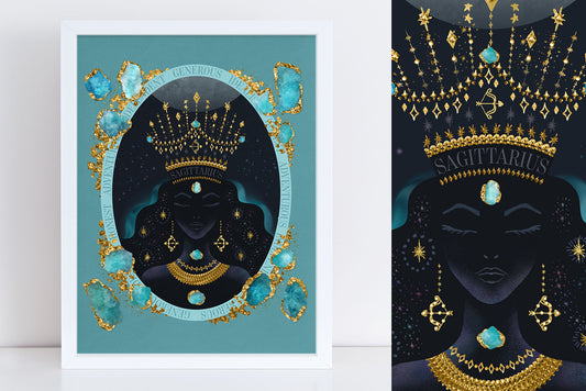 New "Zodiac Queen" Luxe Birthstone Printable | Downloadable Artwork