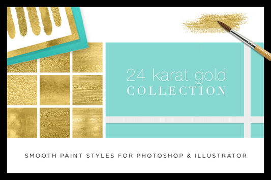 The Perfect Gold: Introducing the all new 24 Karat Gold Collection for Photoshop and Illustrator