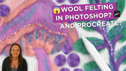 wool felting effect digital art tutorial cover image