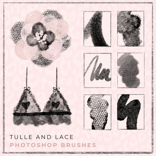 New Photoshop Brushes: Tulle and Lace Brush Collection