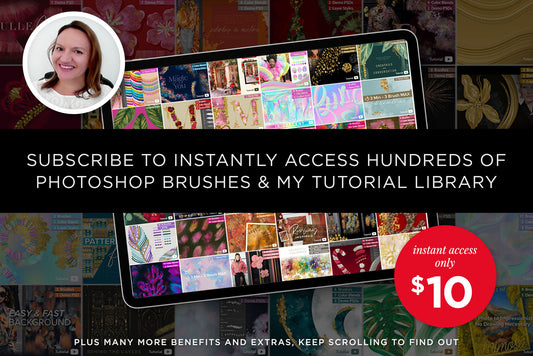 Instantly Download Hundreds of Photoshop Brushes & Tutorial Resources with Creators Couture Behance Membership