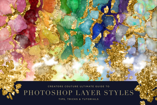 Ultimate Guide to Photoshop Layer Styles: Add Texture, Sparkle, Gold, & Metallic Effects to your Designs & Illustrations + Free Download