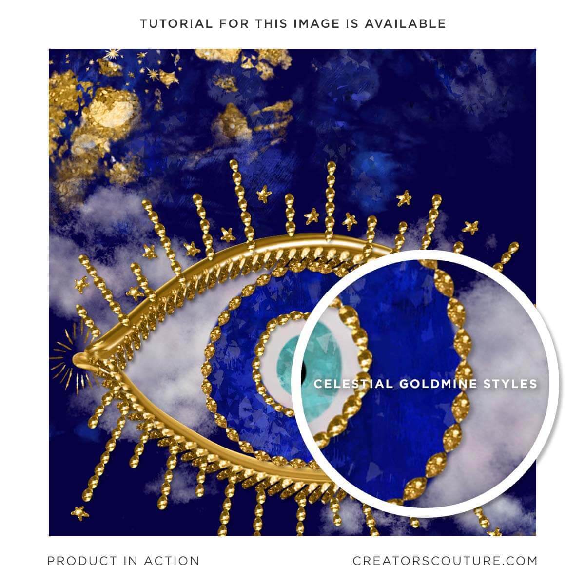 Gold & Unpolished Crystal, Gemstone & Jewel Digital Textures, sapphire artwork illustration, evil eye