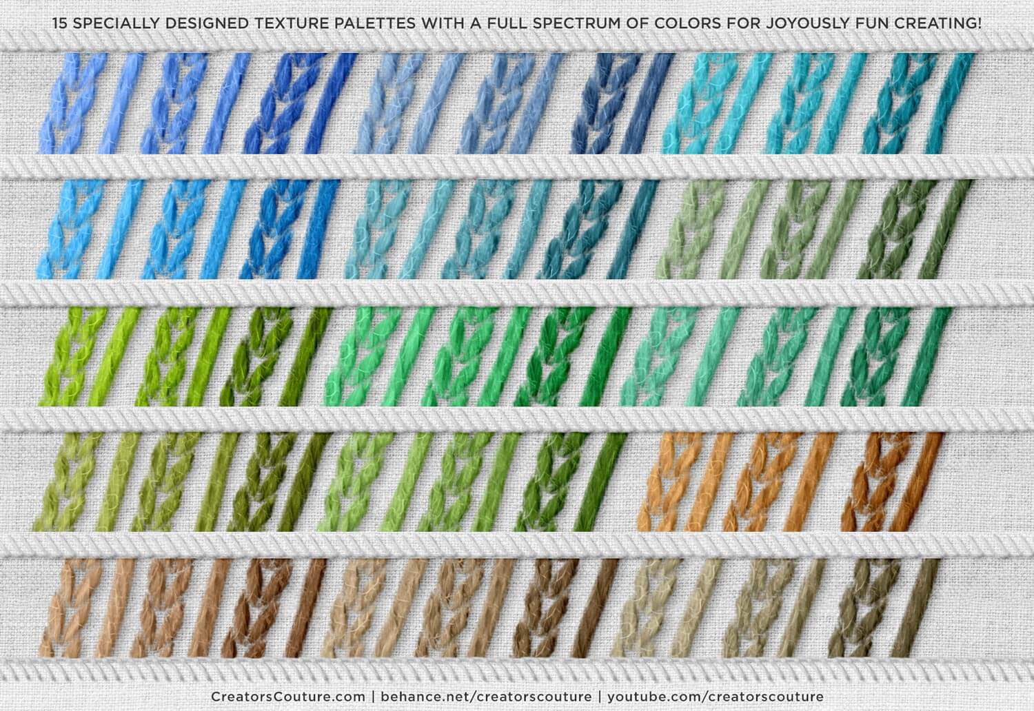 color chart of digital embroidery brushes part 2