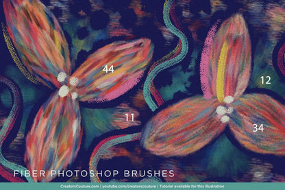 Colorful abstract flower design with numbers and text overlay on a dark background