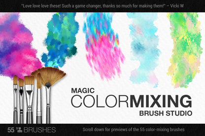 Palm Beach Garden Party Color-Blending Watercolor Photoshop Brushes