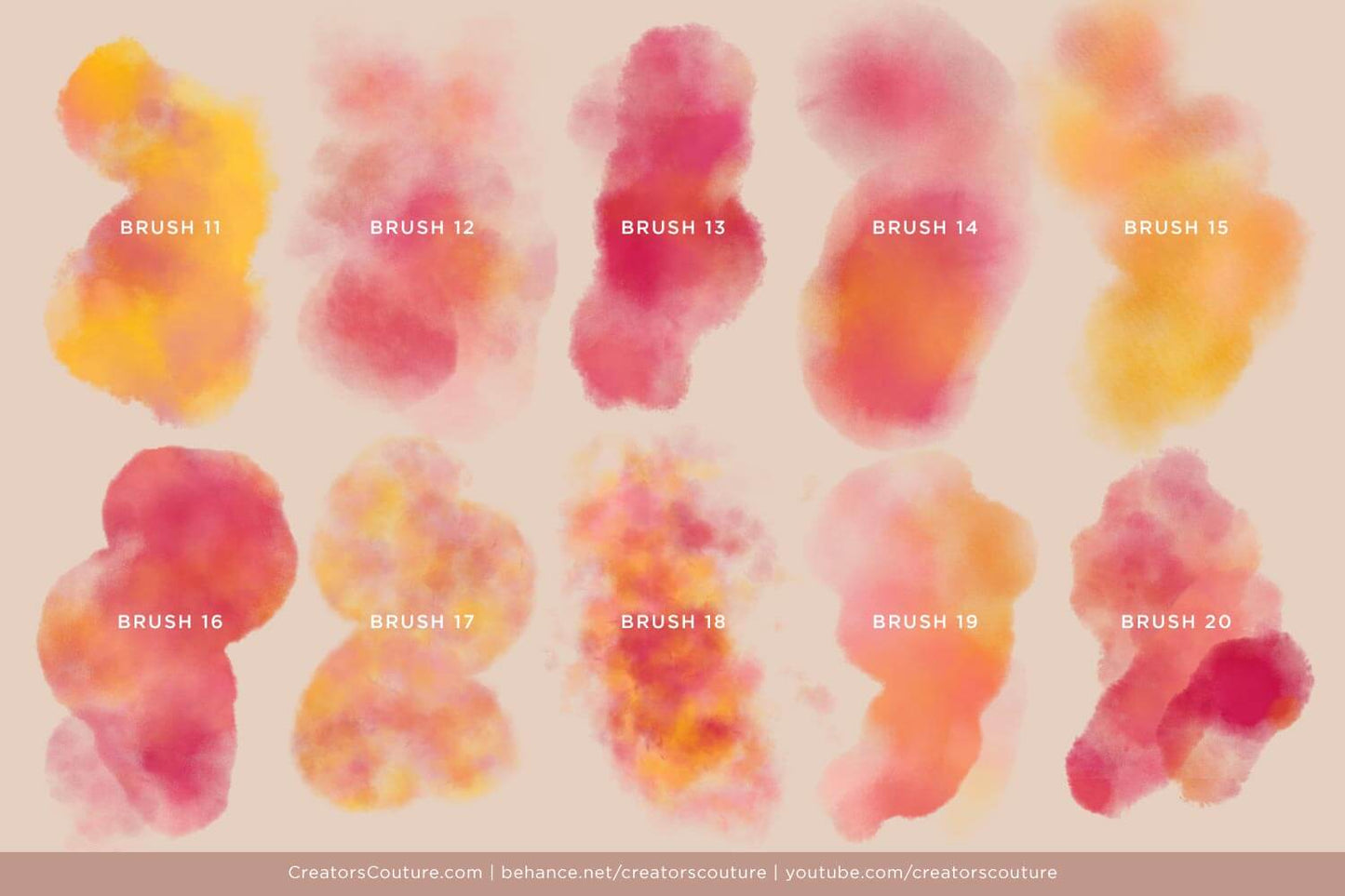 loose watercolor realistic digital brushes for photoshop chart 2