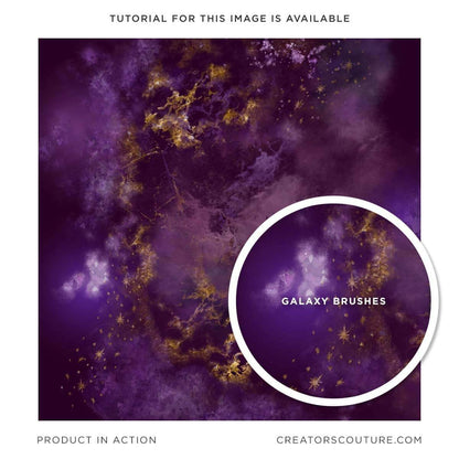 galaxy and space multicolor photoshop brushes, purple galaxy illustration