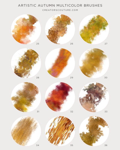 autumn and artistic multicolor photoshop brushes chart 3
