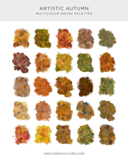  autumn and artistic multicolor photoshop brushes color palette 2