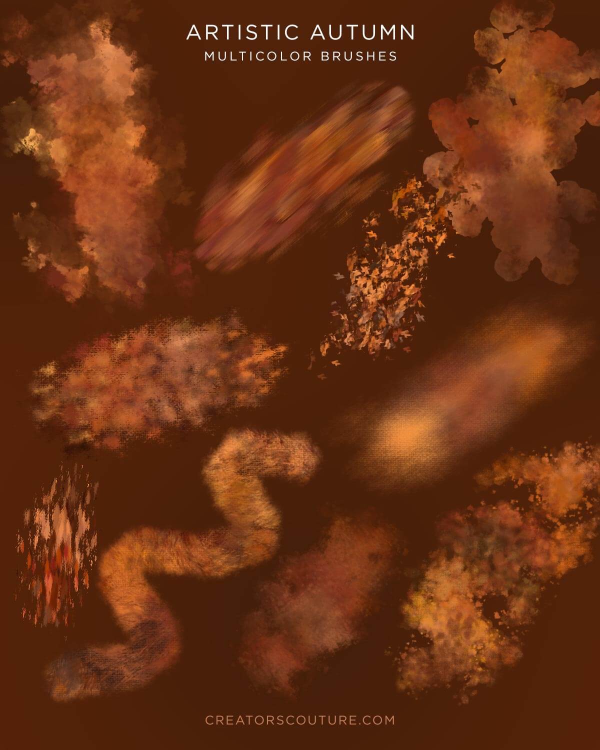  autumn and artistic multicolor photoshop brushes sample brush strokes