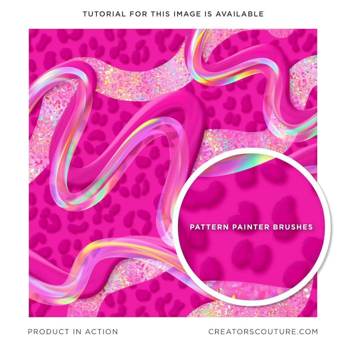 multicolor hand drawn pattern photoshop brushes, leopard pattern 80s hot pink neon