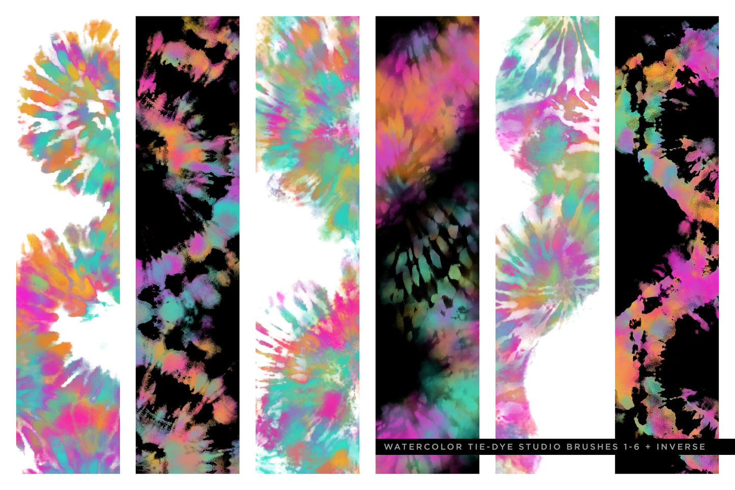 tie-dye multi-color photoshop brushes brush preview 2