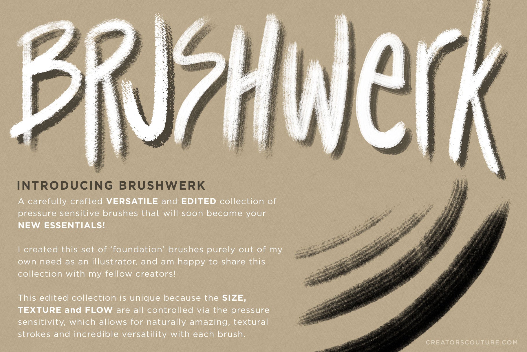 Brushwerk Your New Essential Fashion-Inspired Photoshop Brushes, pressure sensitivity demo