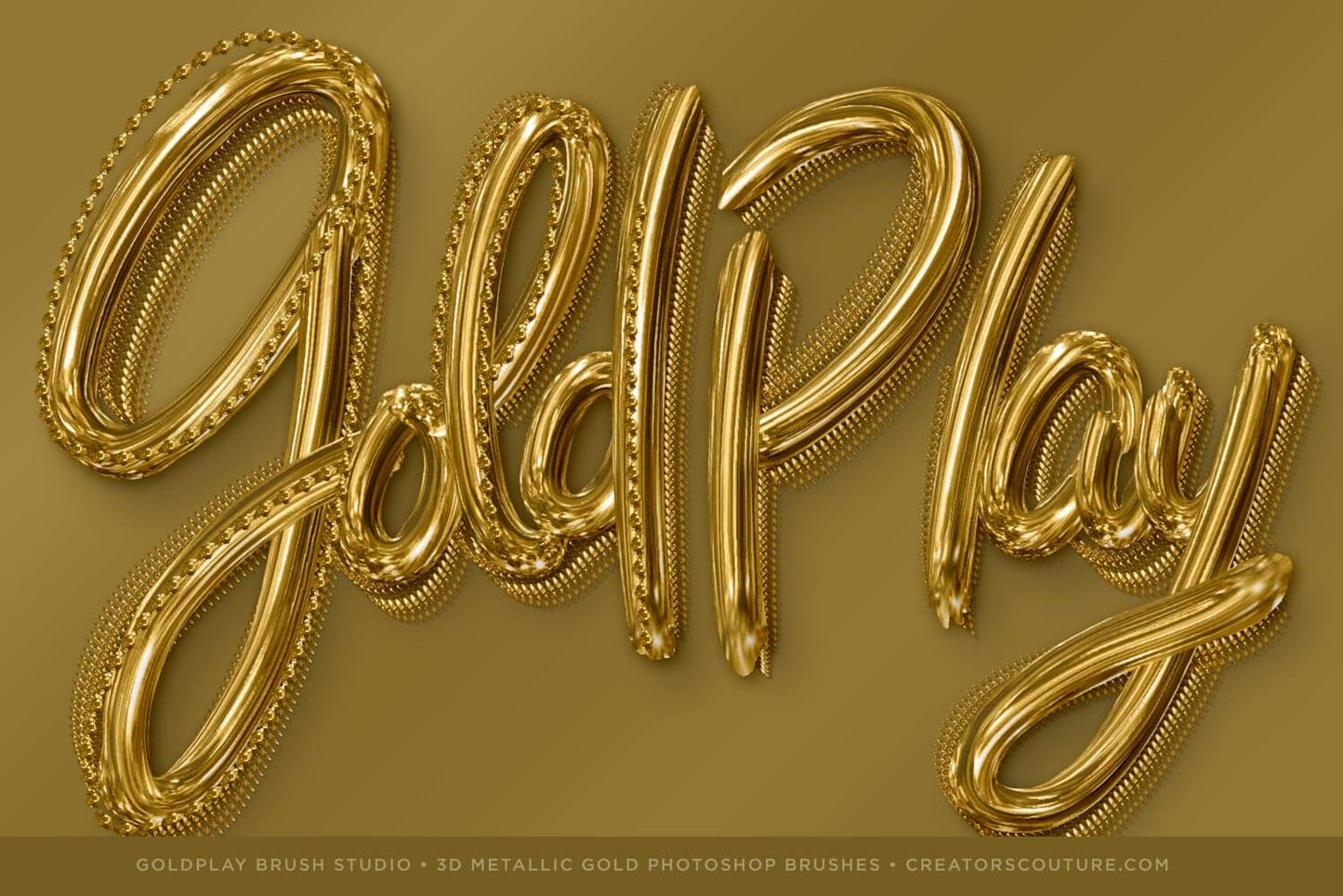 3d multi dimensional metallic gold lettering 