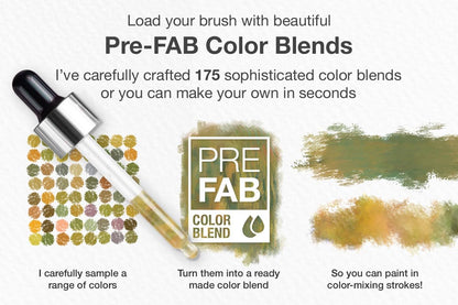 Impressionist Masters Color Blends Palette Collection & Photoshop Brush Sampler, preview of color blends