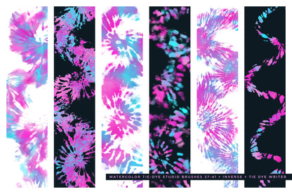 tie-dye multi-color photoshop brushes preview 3