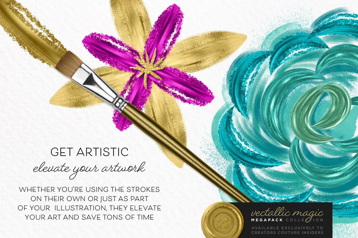 Vectallic Magic Illustrator Brush Revolution: The Megapack - Creators Couture