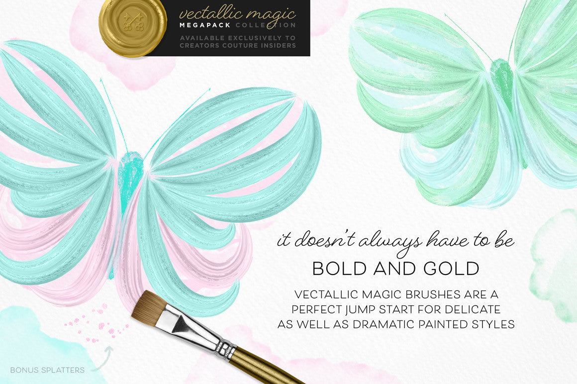 Vectallic Magic Illustrator Brush Revolution: The Megapack - Creators Couture