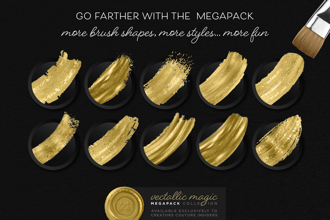 Vectallic Magic Illustrator Brush Revolution: The Megapack - Creators Couture