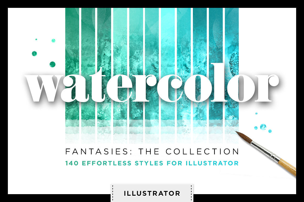 Watercolor Fantasies: Shimmery Watercolor Styles for Illustrator cover image