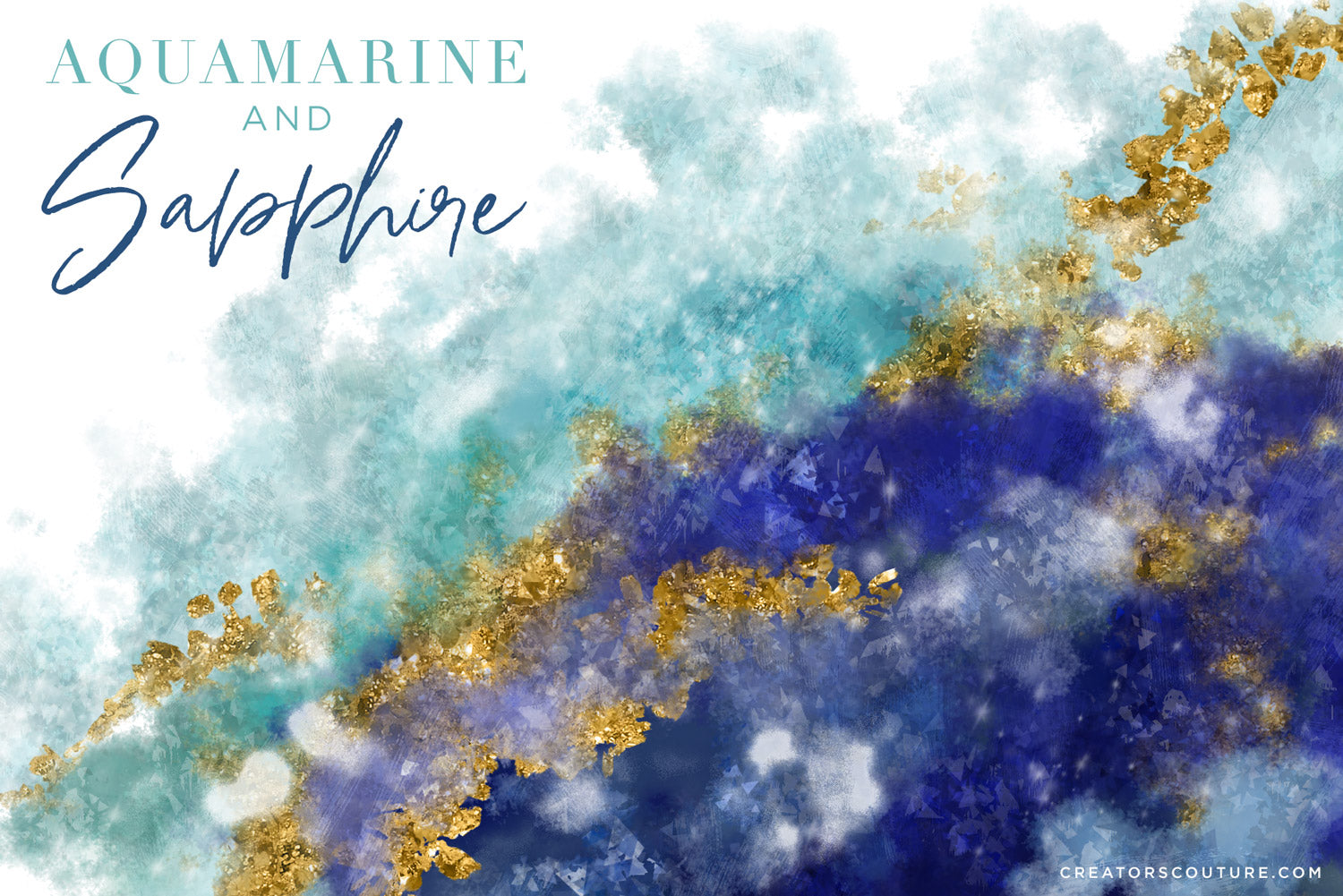 aquamarine and sapphire textures for procreate and photoshop