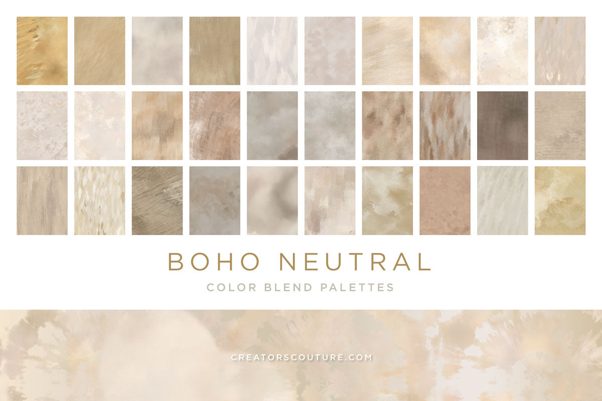 boho neutral color palettes cover image, neutral color chart