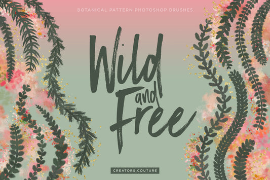 Hand-drawn Tropical Vine & Leaf Photoshop Pattern Brushes cover image