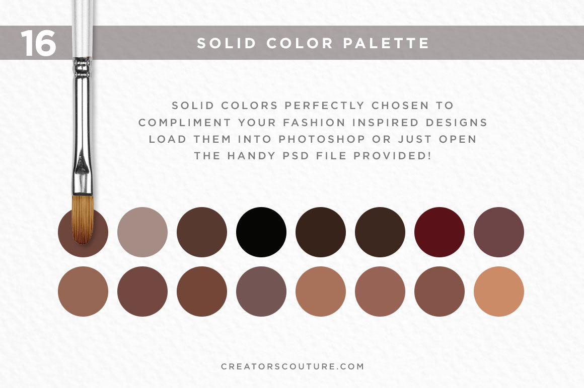 Color Couture "Halle" | Fashion Inspired Photoshop Brush Color Palettes - Creators Couture