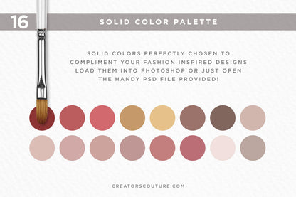 Color Couture "Vanessa" | Fashion Inspired Photoshop Brush Color Palettes - Creators Couture